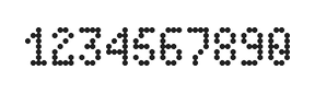 4×7数字点阵字体 ddN47AA1990