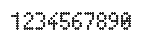 4×7数字点阵字体 ddN47AA1991
