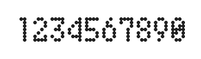 4×7数字点阵字体 ddN47AA1998