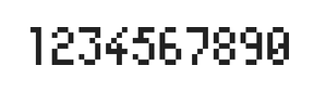 4×7数字点阵字体 ddN47AB0001