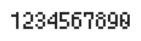 4×7数字点阵字体 ddN47AB0003