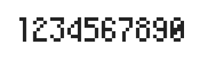 4×7数字点阵字体 ddN47AB0005