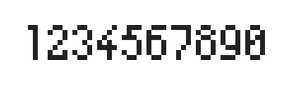4×7数字点阵字体 ddN47AB0007