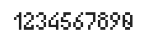 4×7数字点阵字体 ddN47AB0009