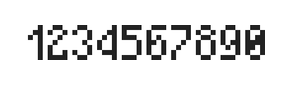 4×7数字点阵字体 ddN47AB0010