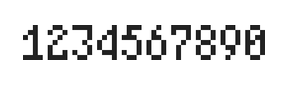 4×7数字点阵字体 ddN47AB0013