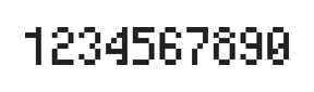 4×7数字点阵字体 ddN47AB0014