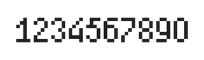 4×7数字点阵字体 ddN47AB0016