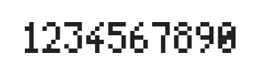 4×7数字点阵字体 ddN47AB0017