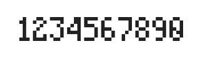 4×7数字点阵字体 ddN47AB0024