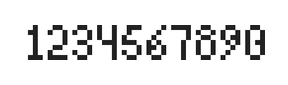 4×7数字点阵字体 ddN47AB0029