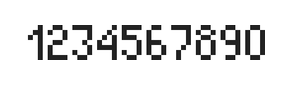 4×7数字点阵字体 ddN47AB0031