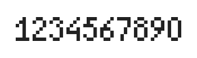 4×7数字点阵字体 ddN47AB0037