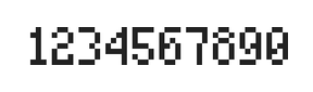 4×7数字点阵字体 ddN47AB0042