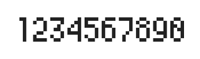 4×7数字点阵字体 ddN47AB0046