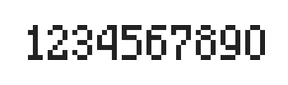 4×7数字点阵字体 ddN47AB0047