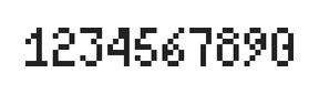 4×7数字点阵字体 ddN47AB0048