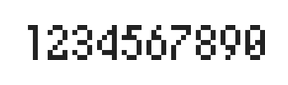 4×7数字点阵字体 ddN47AB0050