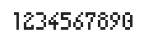 4×7数字点阵字体 ddN47AB0065