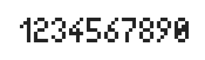 4×7数字点阵字体 ddN47AB0070