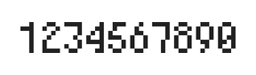 4×7数字点阵字体 ddN47AB0075