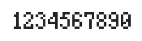 4×7数字点阵字体 ddN47AB0077