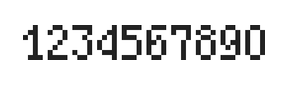 4×7数字点阵字体 ddN47AB0085