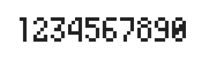 4×7数字点阵字体 ddN47AB0089