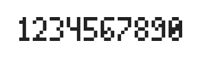 4×7数字点阵字体 ddN47AB0091
