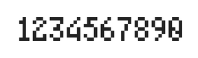 4×7数字点阵字体 ddN47AB0092