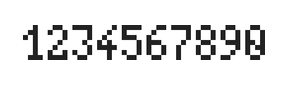 4×7数字点阵字体 ddN47AB0098