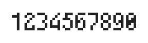 4×7数字点阵字体 ddN47AB0106