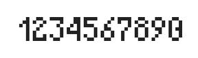4×7数字点阵字体 ddN47AB0107