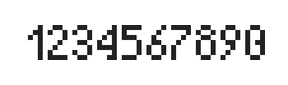 4×7数字点阵字体 ddN47AB0112