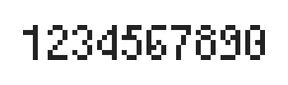4×7数字点阵字体 ddN47AB0124