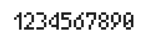 4×7数字点阵字体 ddN47AB0127