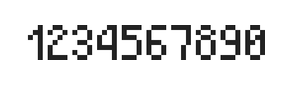 4×7数字点阵字体 ddN47AB0132
