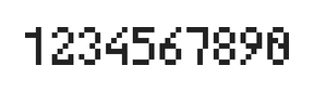 4×7数字点阵字体 ddN47AB0158