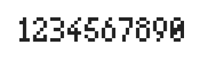 4×7数字点阵字体 ddN47AB0167