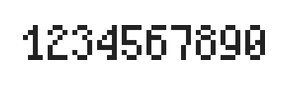 4×7数字点阵字体 ddN47AB0179