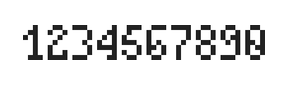 4×7数字点阵字体 ddN47AB0184