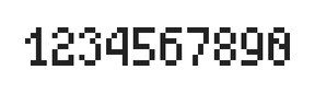 4×7数字点阵字体 ddN47AB0185