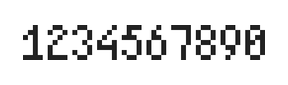 4×7数字点阵字体 ddN47AB0187