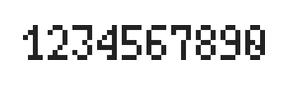 4×7数字点阵字体 ddN47AB0190