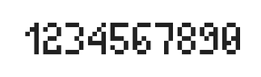 4×7数字点阵字体 ddN47AB0192