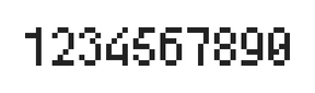 4×7数字点阵字体 ddN47AB0198