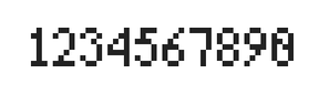 4×7数字点阵字体 ddN47AB0206