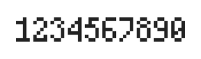 4×7数字点阵字体 ddN47AB0210