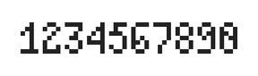 4×7数字点阵字体 ddN47AB0215