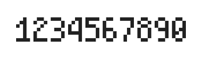 4×7数字点阵字体 ddN47AB0219